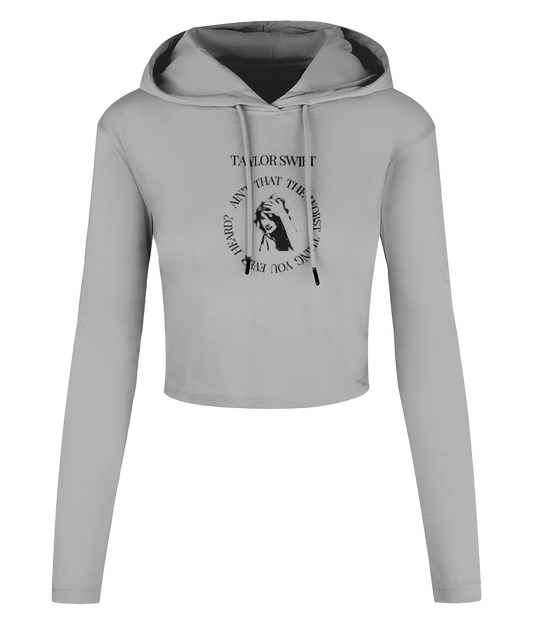 Taylor Swift Cruel Summer Women's Cropped Hooded T-shirt