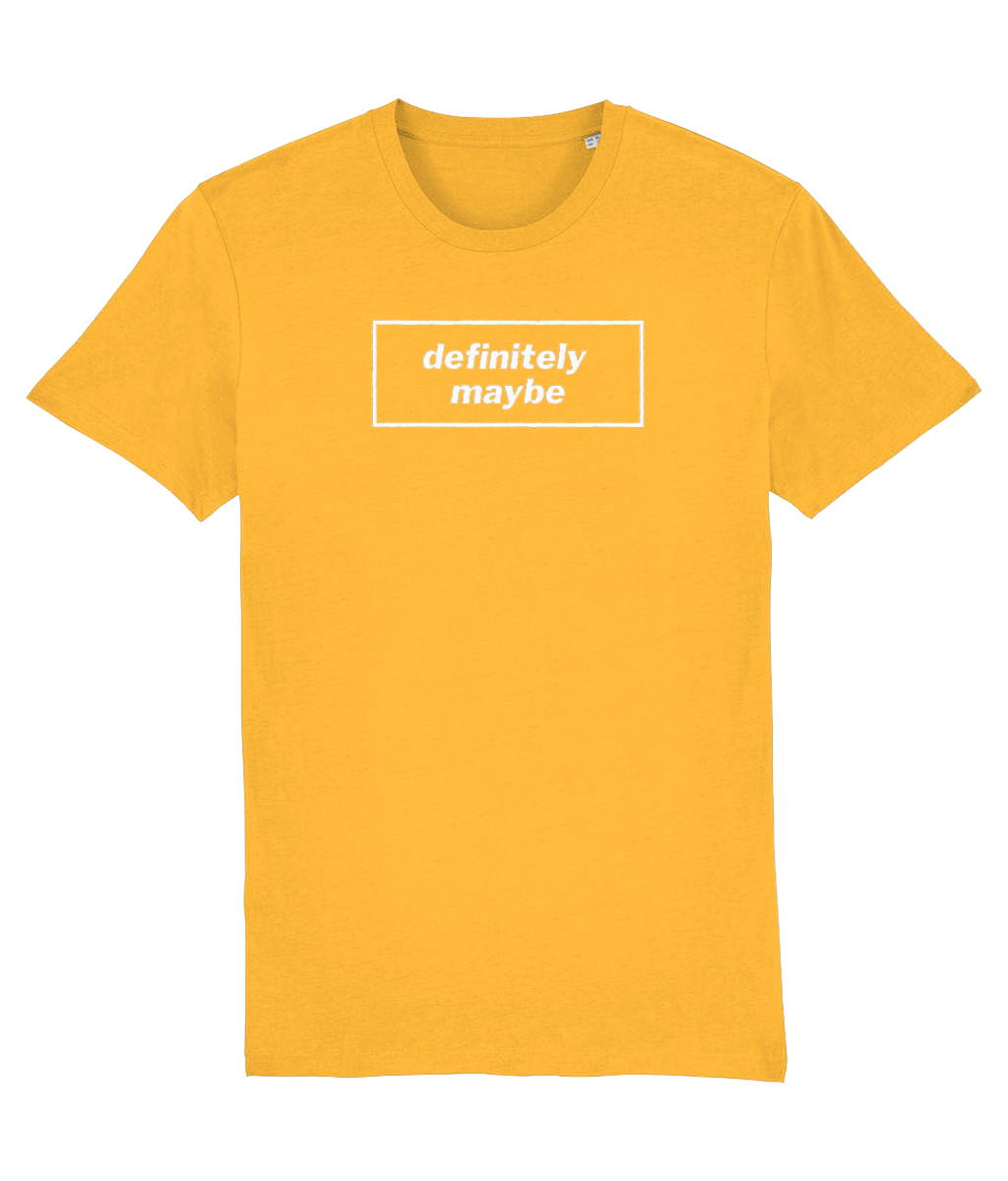 Definitely Maybe T-shirt with white design