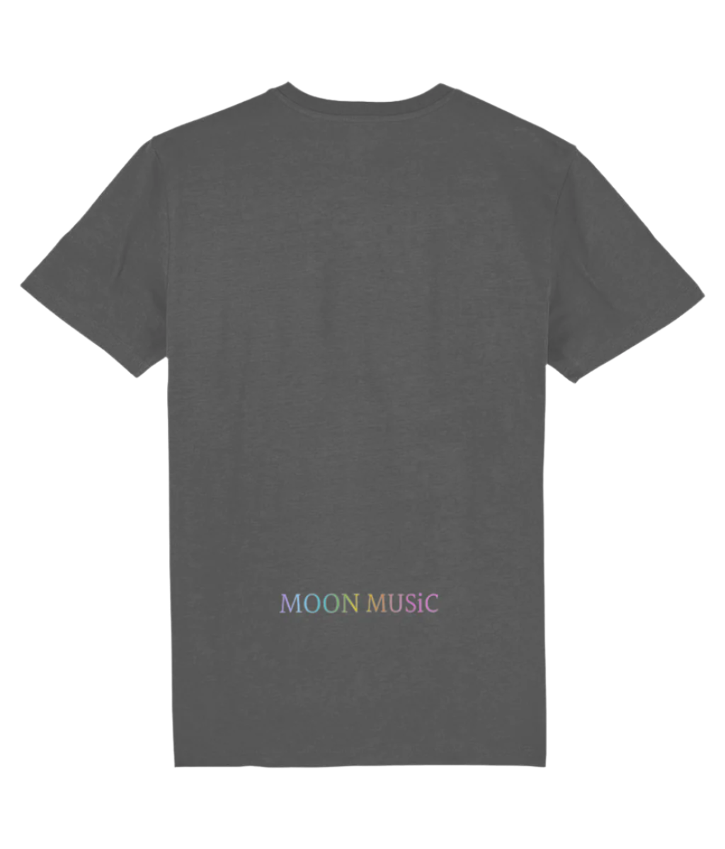 Coldplay Moon Music T-shirt with designs on the sleeves