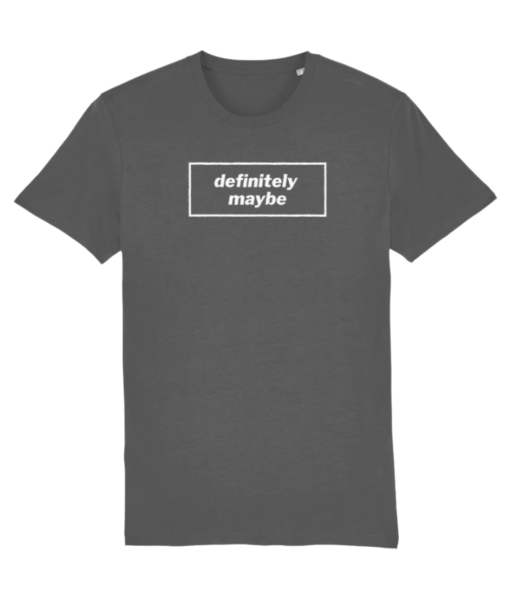 Definitely Maybe T-shirt with white design