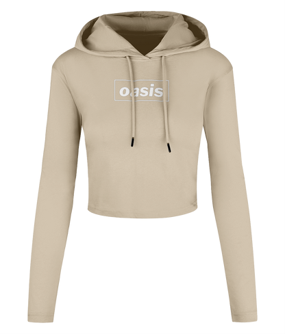 Oasis Women's Cropped Hooded with white design